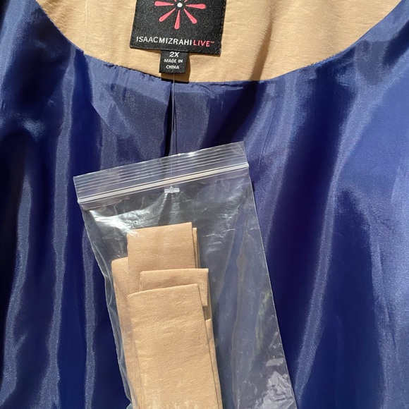 ISAAC MIZRAHI | Khaki Double Breasted Vest | Size 2X | NWOT - Picture 4 of 11